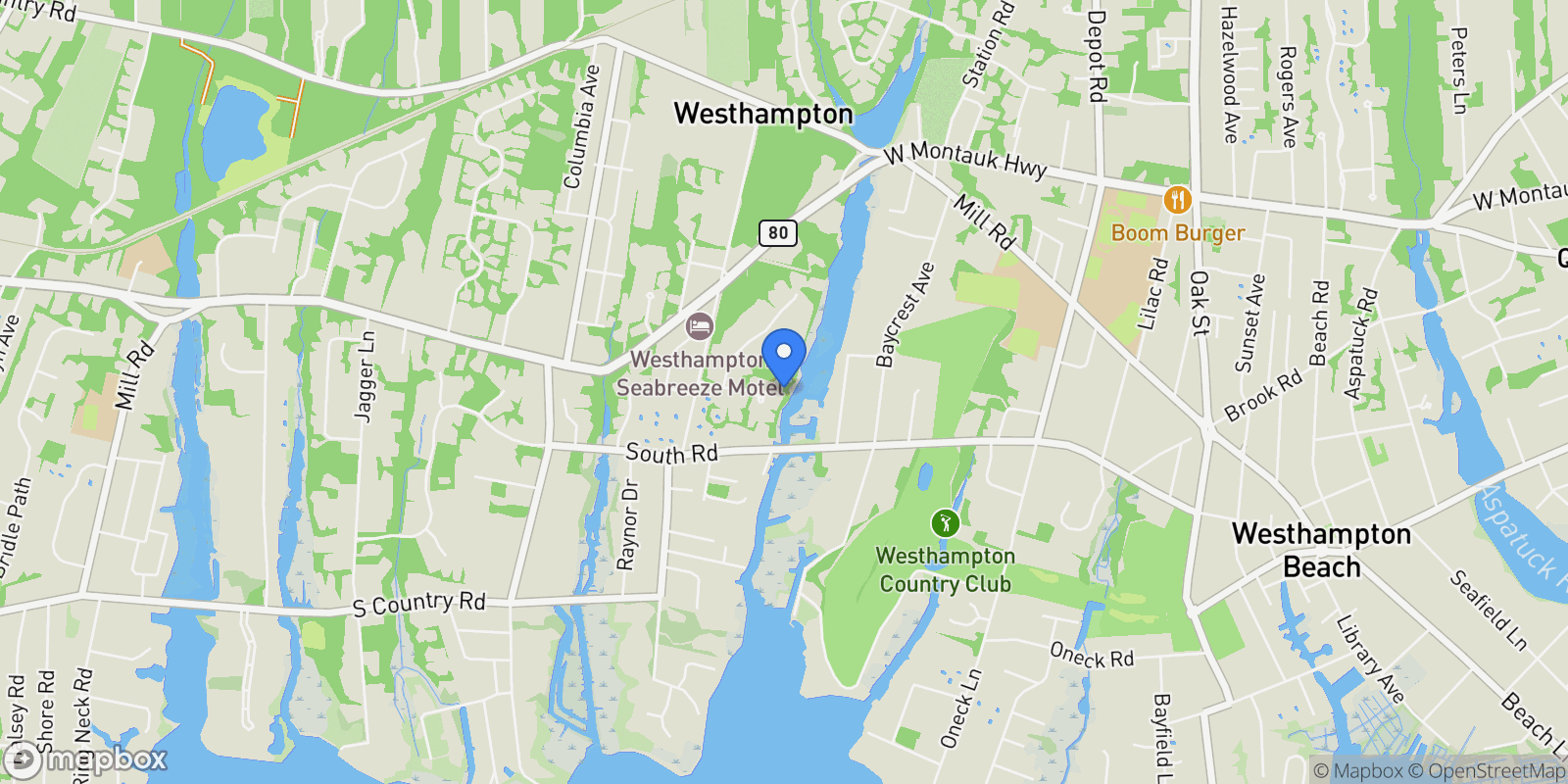Map showing 12 Plume Grass Way, Westhampton, New York, United States.