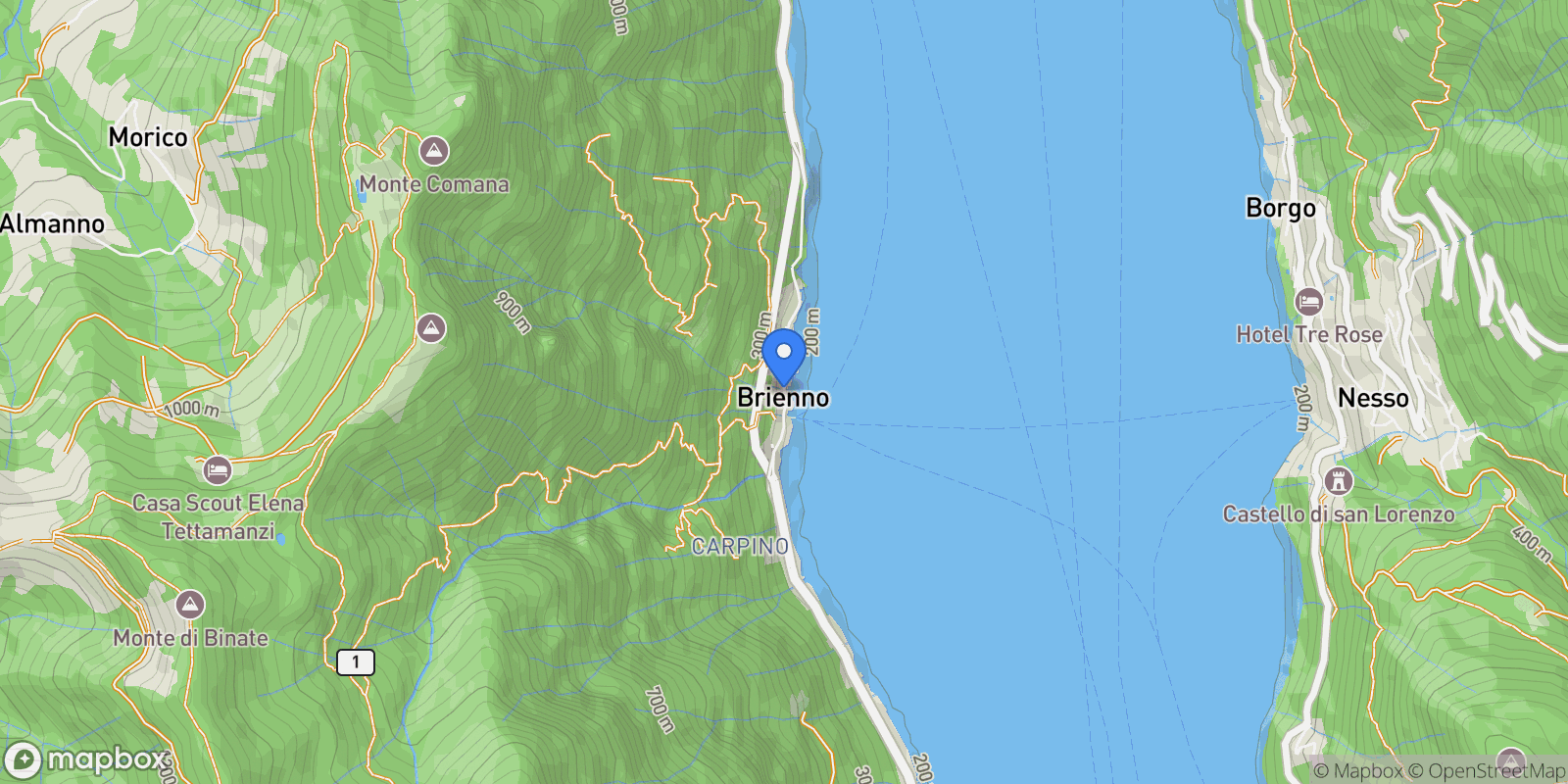 Map showing 22010 Brienno, Province of Como, Italy, Brienno, Lombardy, Italy.