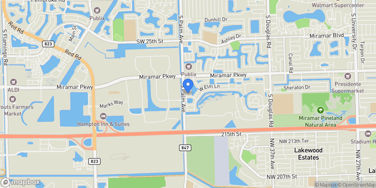 Map showing 10010 Loquat St, Miramar, FL 33025, Miramar, Florida, United States.
