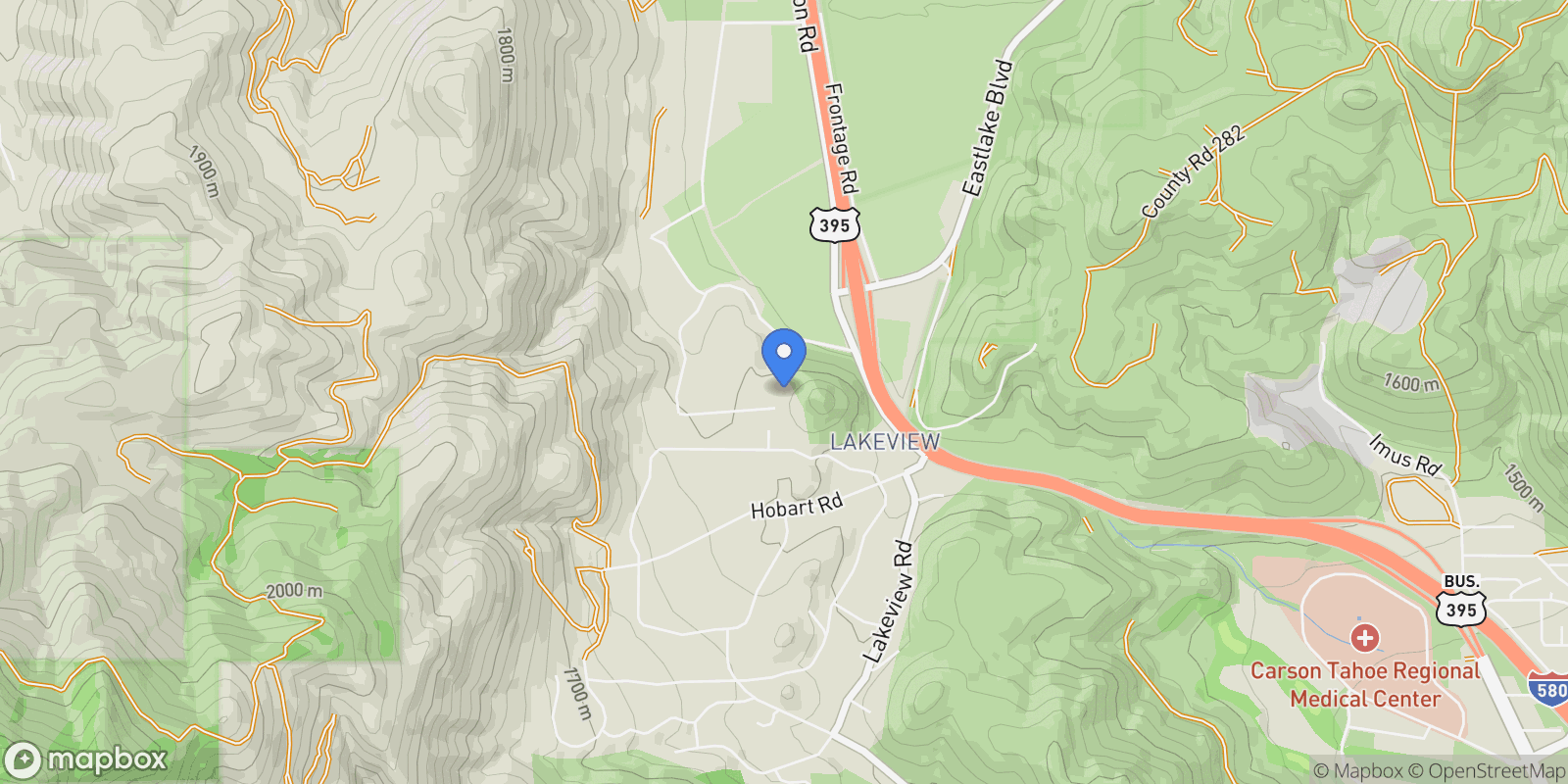 Map showing 8045 List Country Road, Washoe Valley, NV 89704, Carson City, Nevada, United States.