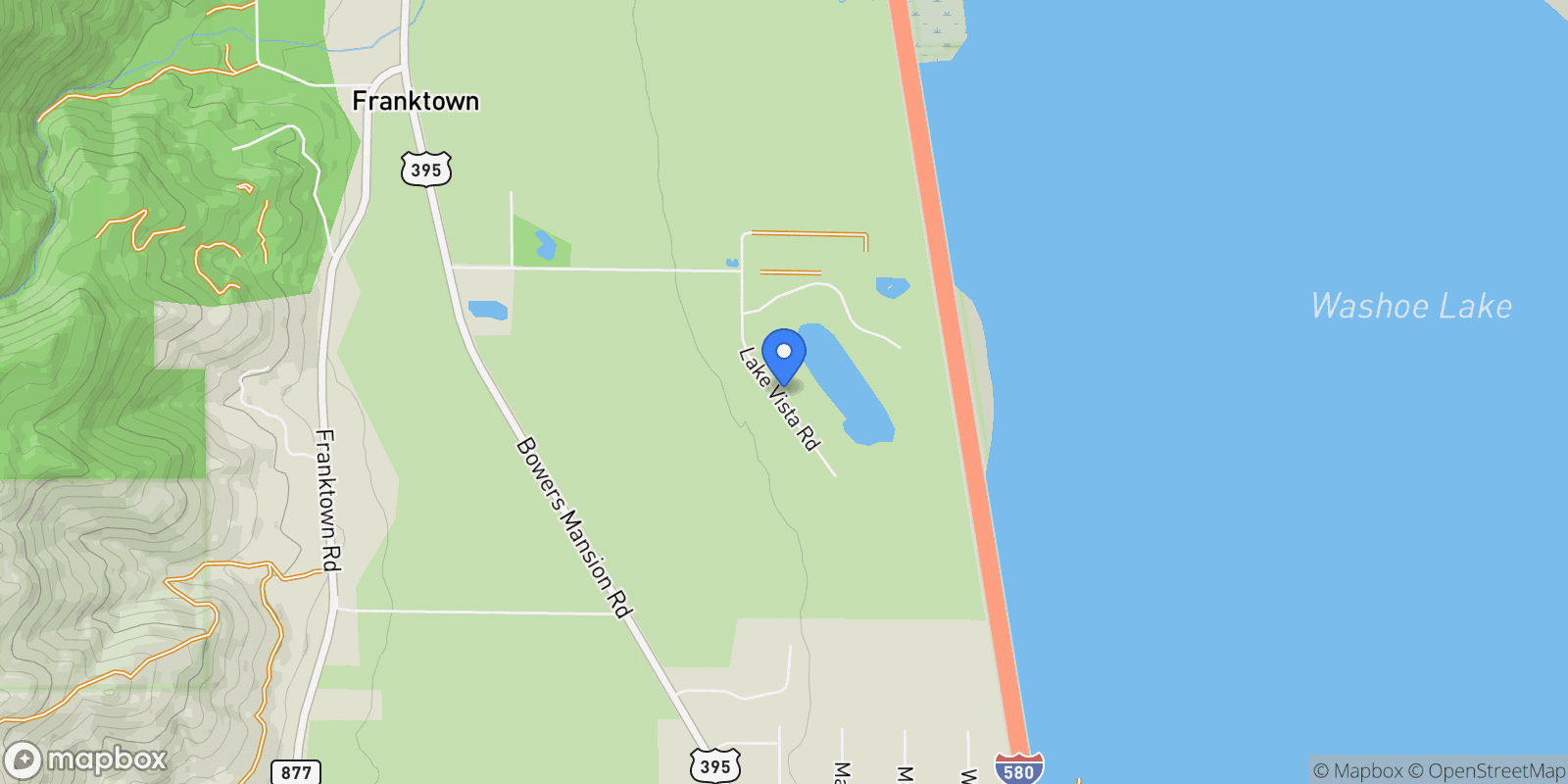 Map showing 18250 Lake Vista Rd, Washoe Valley, NV 89704, New Washoe City, Nevada, United States.