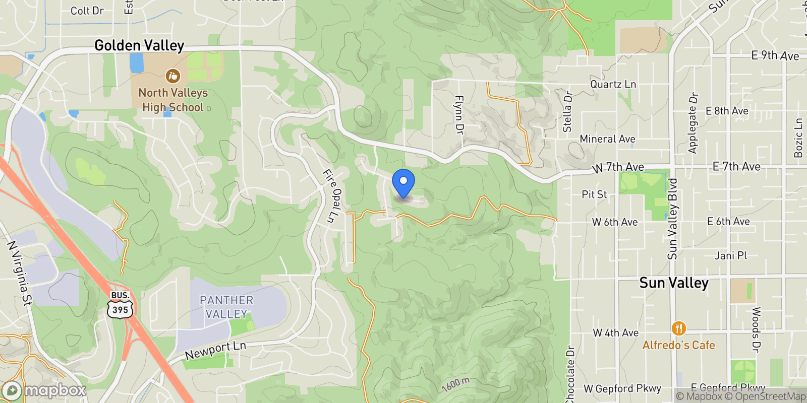 Map showing 2040 Painted Sky Way, Sun Valley, NV 89433, Sun Valley, Nevada, United States.
