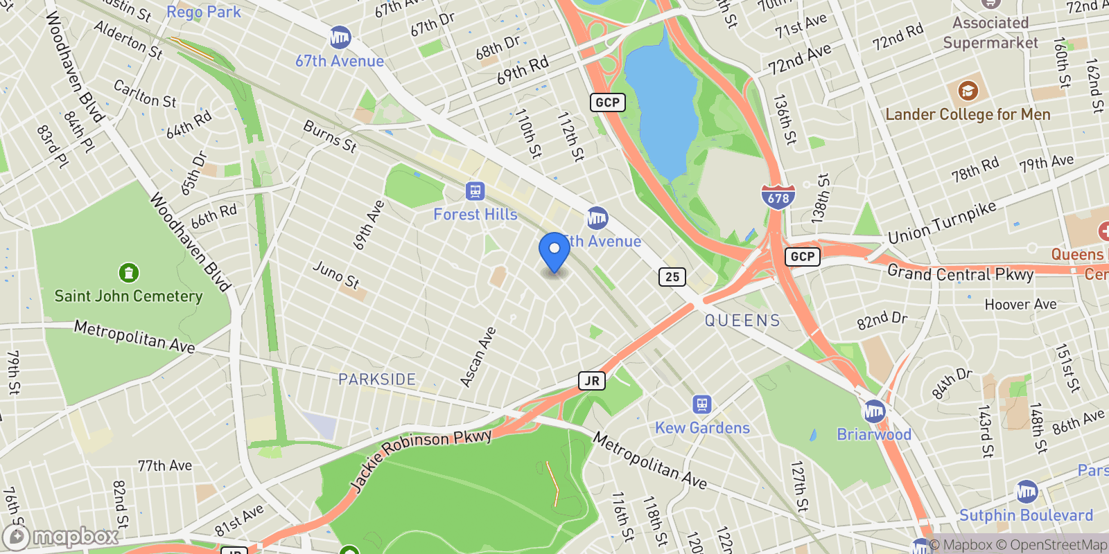 Map showing 36 Beechknoll Road Forest Hills Gardens,, Forest Hills, NY 11375, New York, New York, United States.