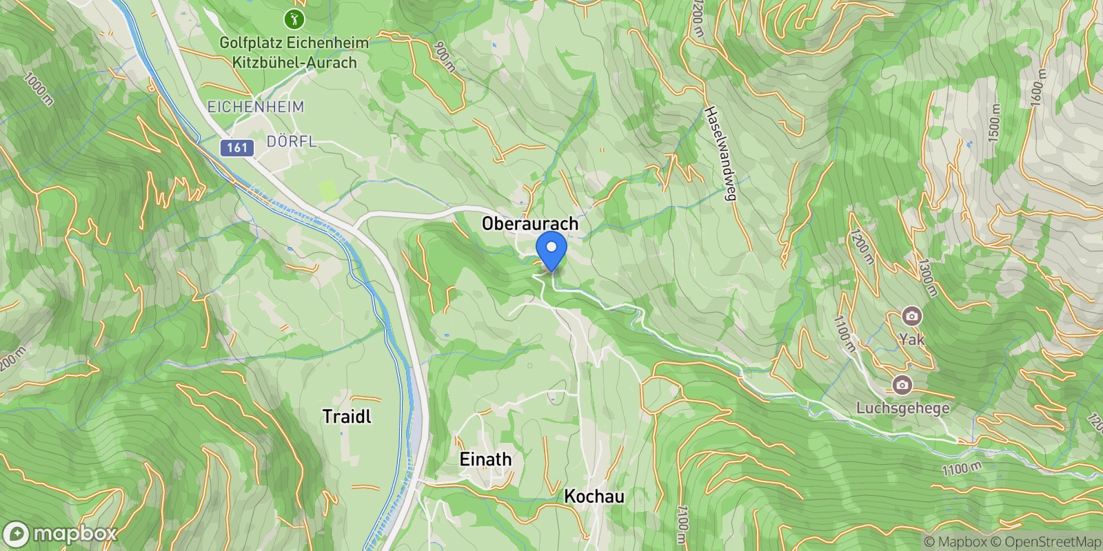 Map showing Aurach bei Kitzbühel, Austria, Aurach bei Kitzbühel, Tyrol, Austria.