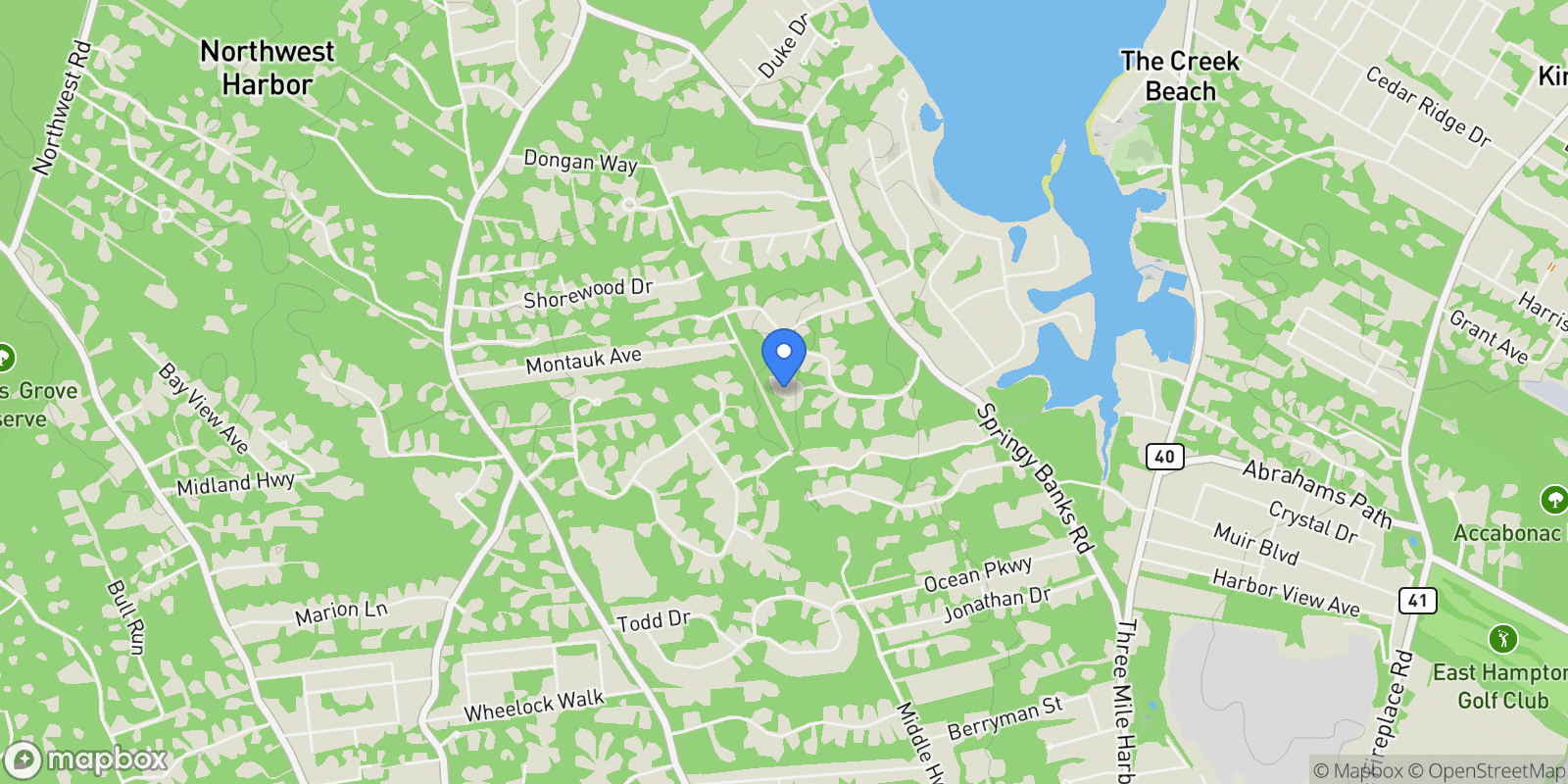 Map showing 202 TREESCAPE DR 13 D Unit 13D, East Hampton, NY 11937, East Hampton, New York, United States.