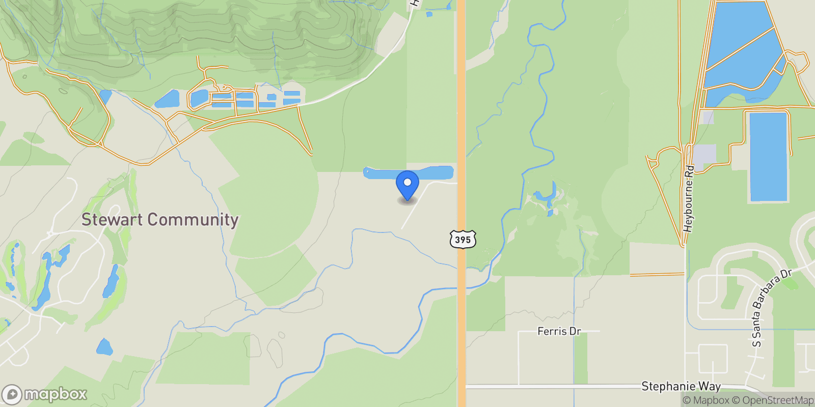 Map showing 2960 Oasis Springs Rd, Minden, NV 89423, Indian Hills, Nevada, United States.