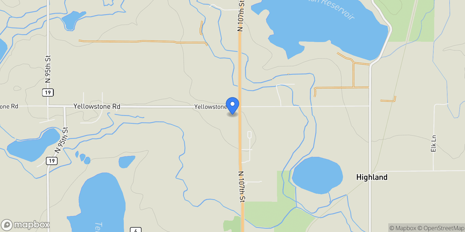 Map showing 10650 Yellowstone Road, Longmont, Colorado, United States.