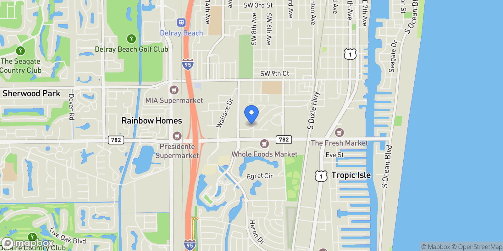 Map showing 15881 SW 8th Avenue , Delray Beach, FL 33444, Delray Beach, Florida, United States.