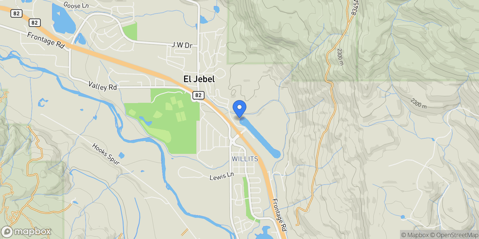 Map showing TBD Tree Farm Drive A1-202, El Jebel, Colorado, United States.
