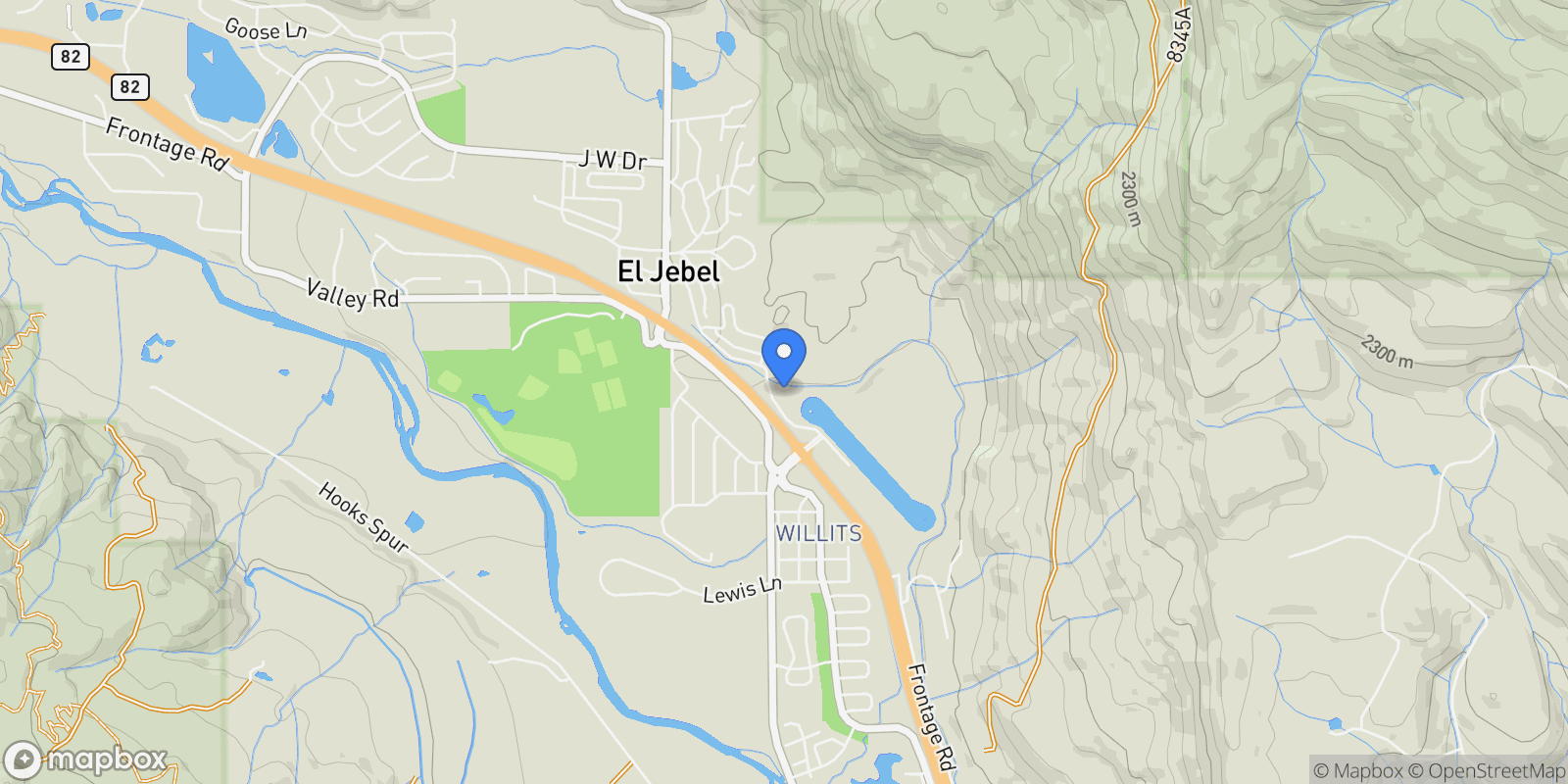 Map showing 201 Tree Farm Drive The Creekside, El Jebel, Colorado, United States.