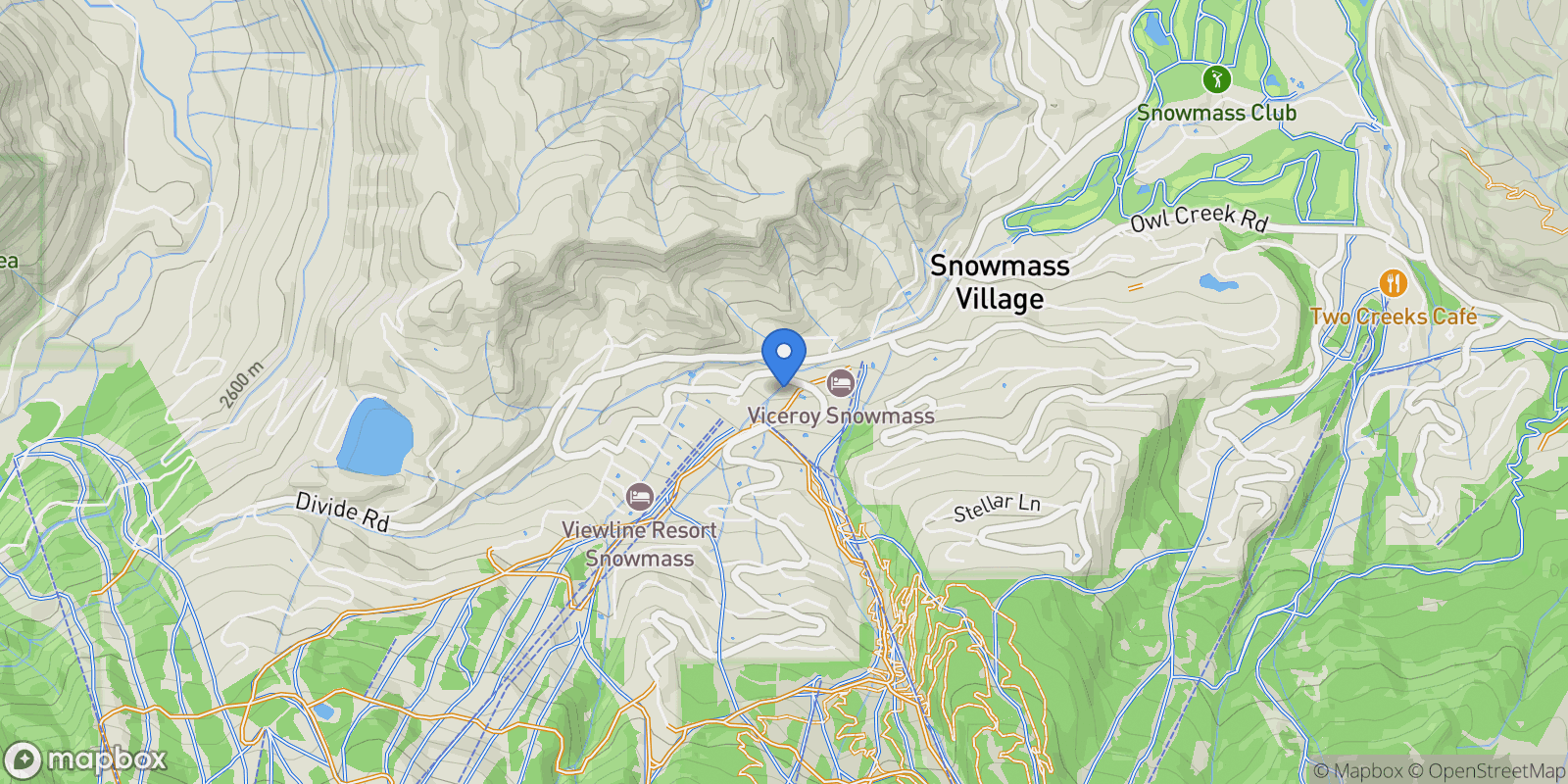 Map showing 77 Wood Road 303, Aspen, Colorado, United States.