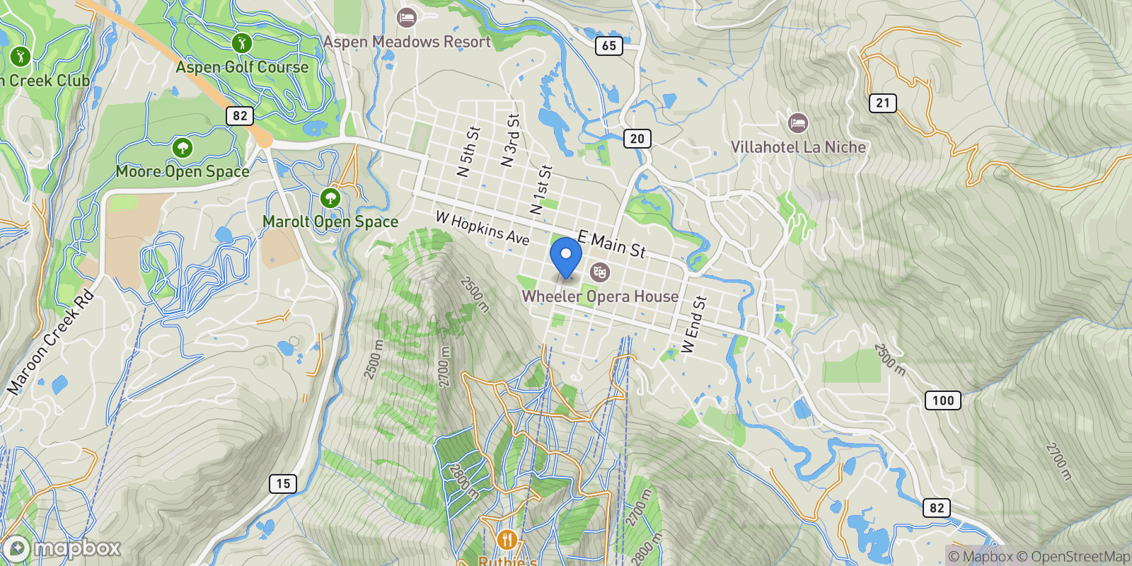 Map showing 210 E Cooper Avenue 3E, Aspen, Colorado, United States.
