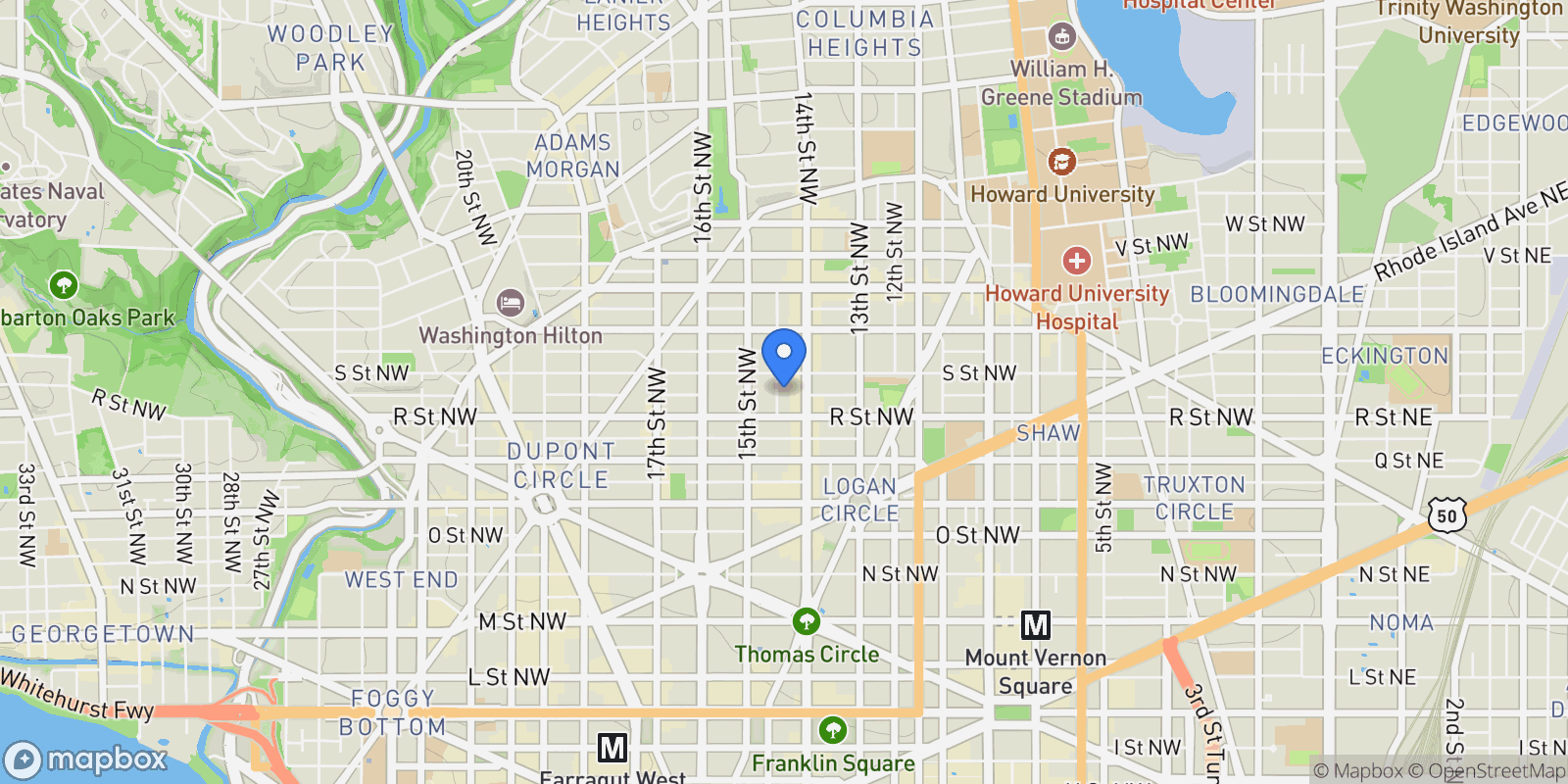 Map showing 1741 Johnson Avenue NW Unit# 301, Washington, DC 20009, Washington, District of Columbia, United States.