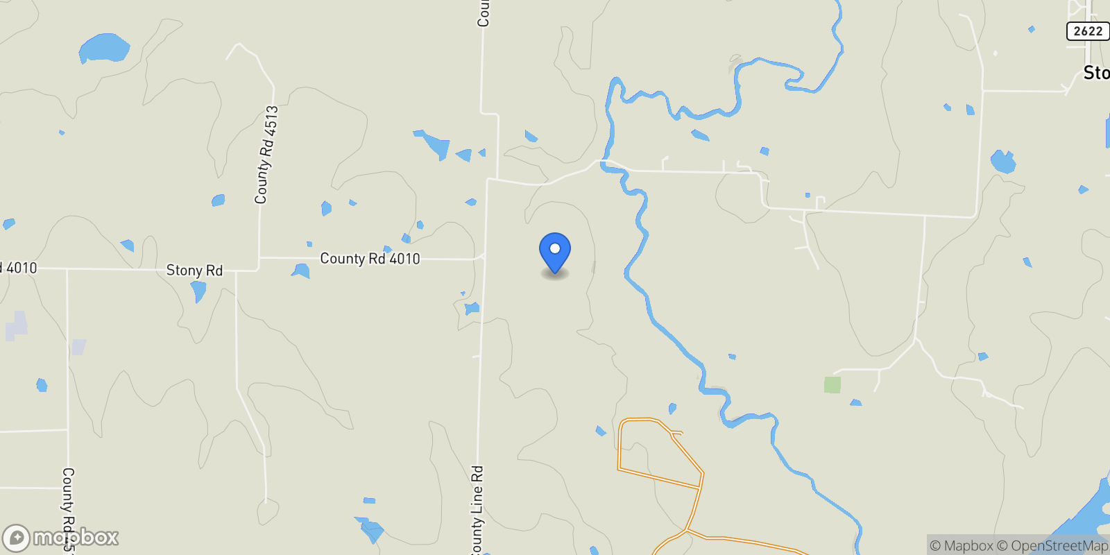 Map showing TBD Old Stoney Road, Ponder, TX 76259, Ponder, Texas, United States.