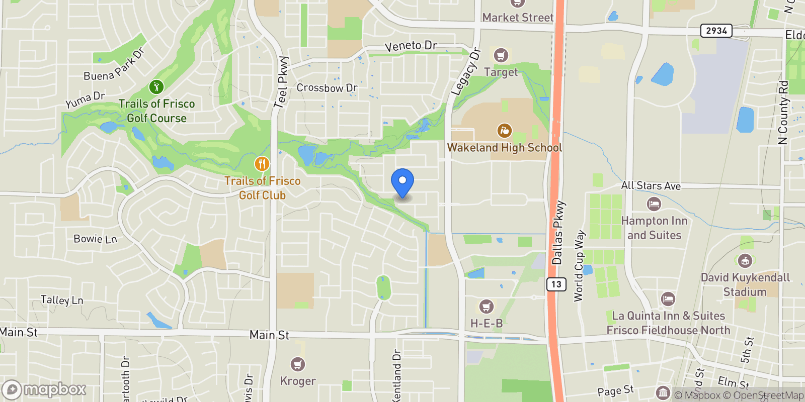 Map showing 4084 Georgian Trail, Frisco, TX 75033, Frisco, Texas, United States.
