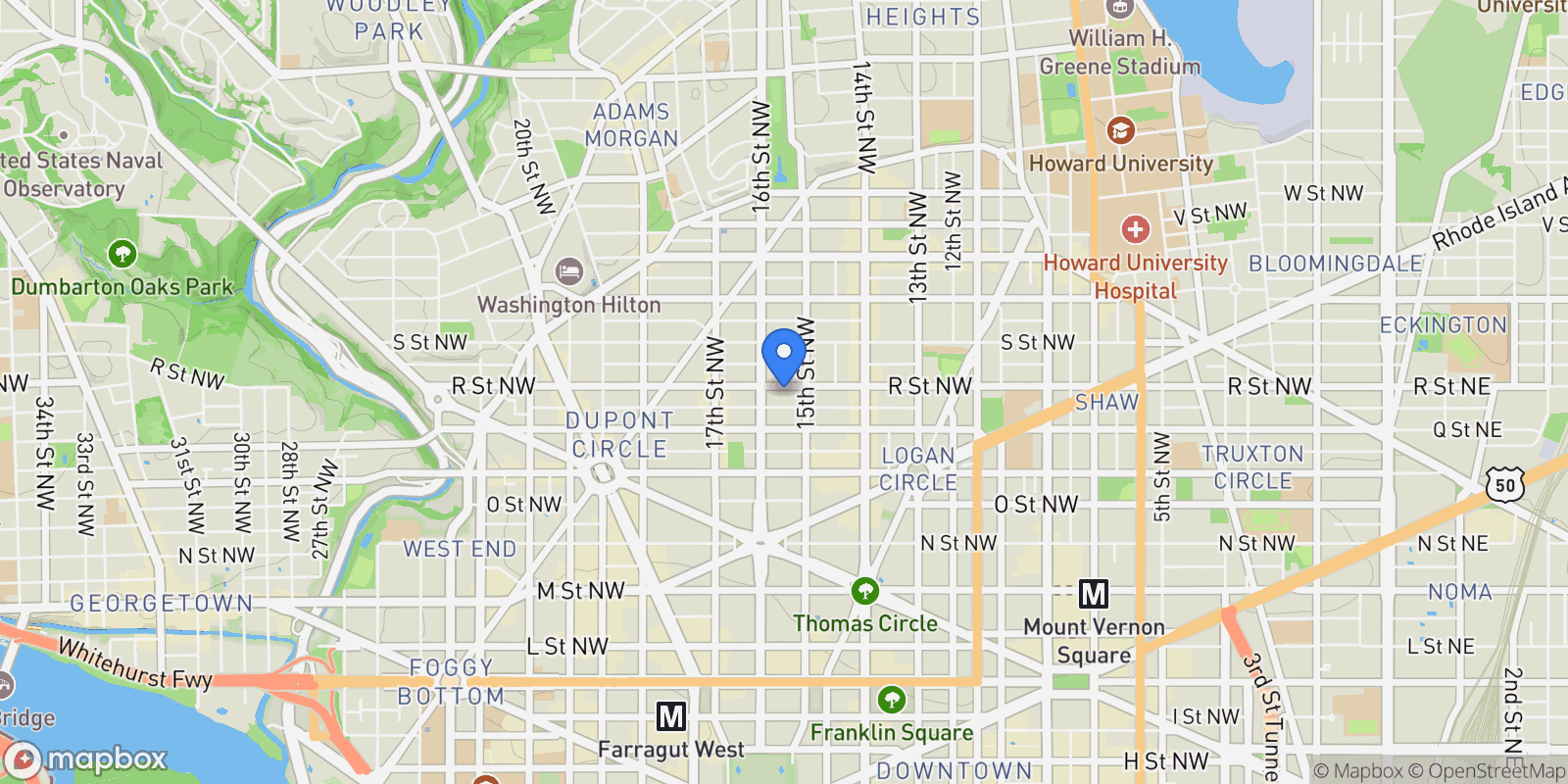 Map showing 1516 R Street NW Unit# 3, Washington, DC 20009, Washington, District of Columbia, United States.