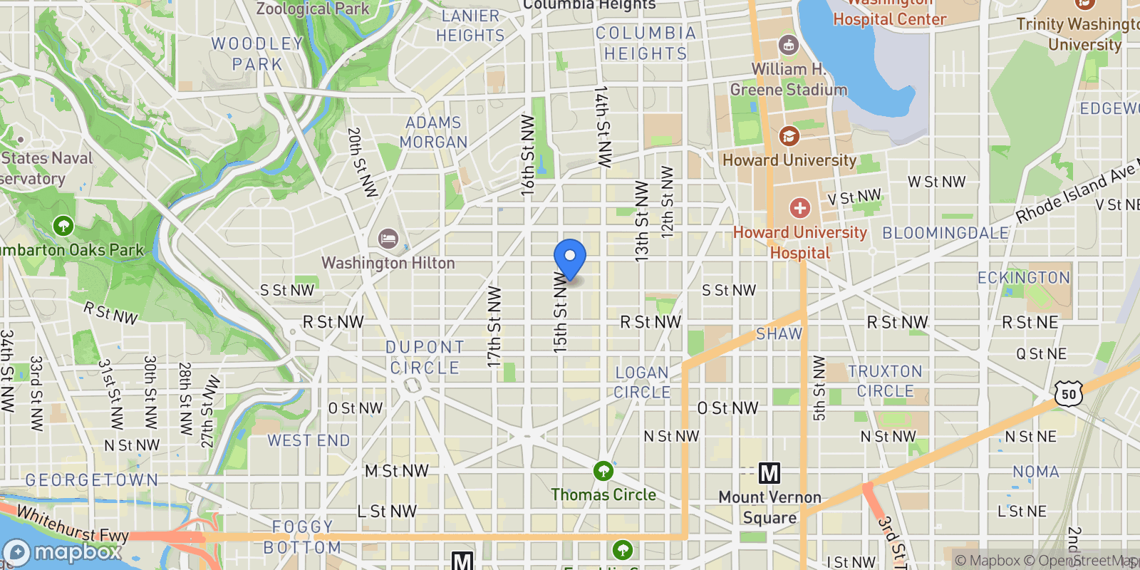 Map showing 1451 S St Nw #2, WASHINGTON, DC 20009, Washington, District of Columbia, United States.