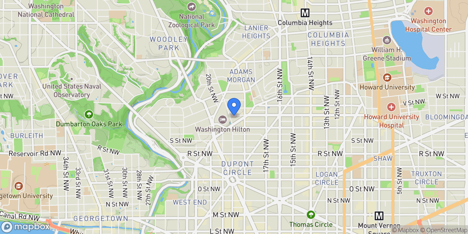 Map showing 1840 Vernon Street NW Unit# 208, Washington, DC 20009, Washington, District of Columbia, United States.