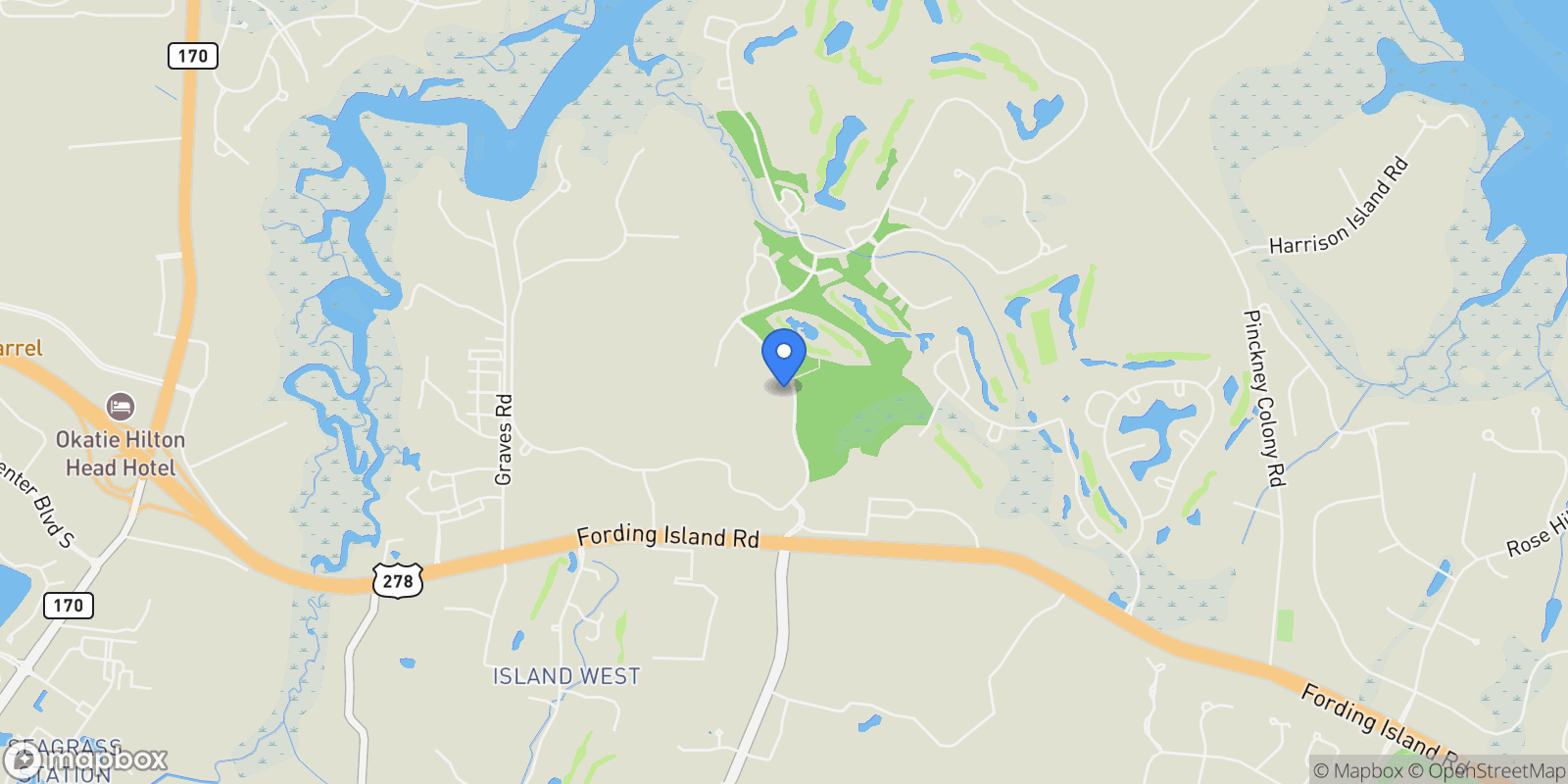 Map showing 1037 Berkeley Hall Boulev, Bluffton, SC, 29909, USA, Bluffton, South Carolina, United States.