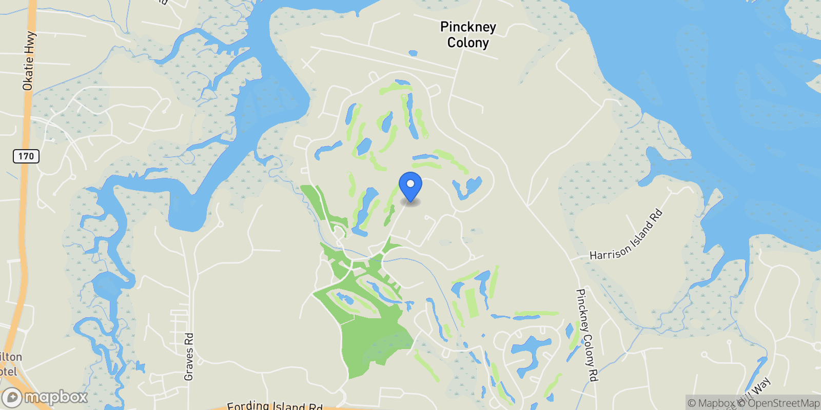 Map showing 323 Good Hope Road, Okatie, SC, 29909, USA, Bluffton, South Carolina, United States.