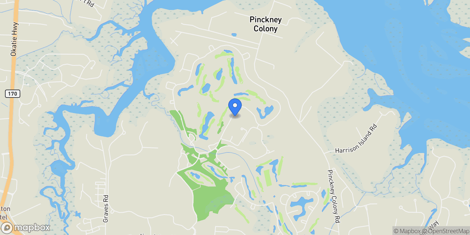 Map showing 319 Good Hope Road, Okatie, SC, 29909, USA, Bluffton, South Carolina, United States.
