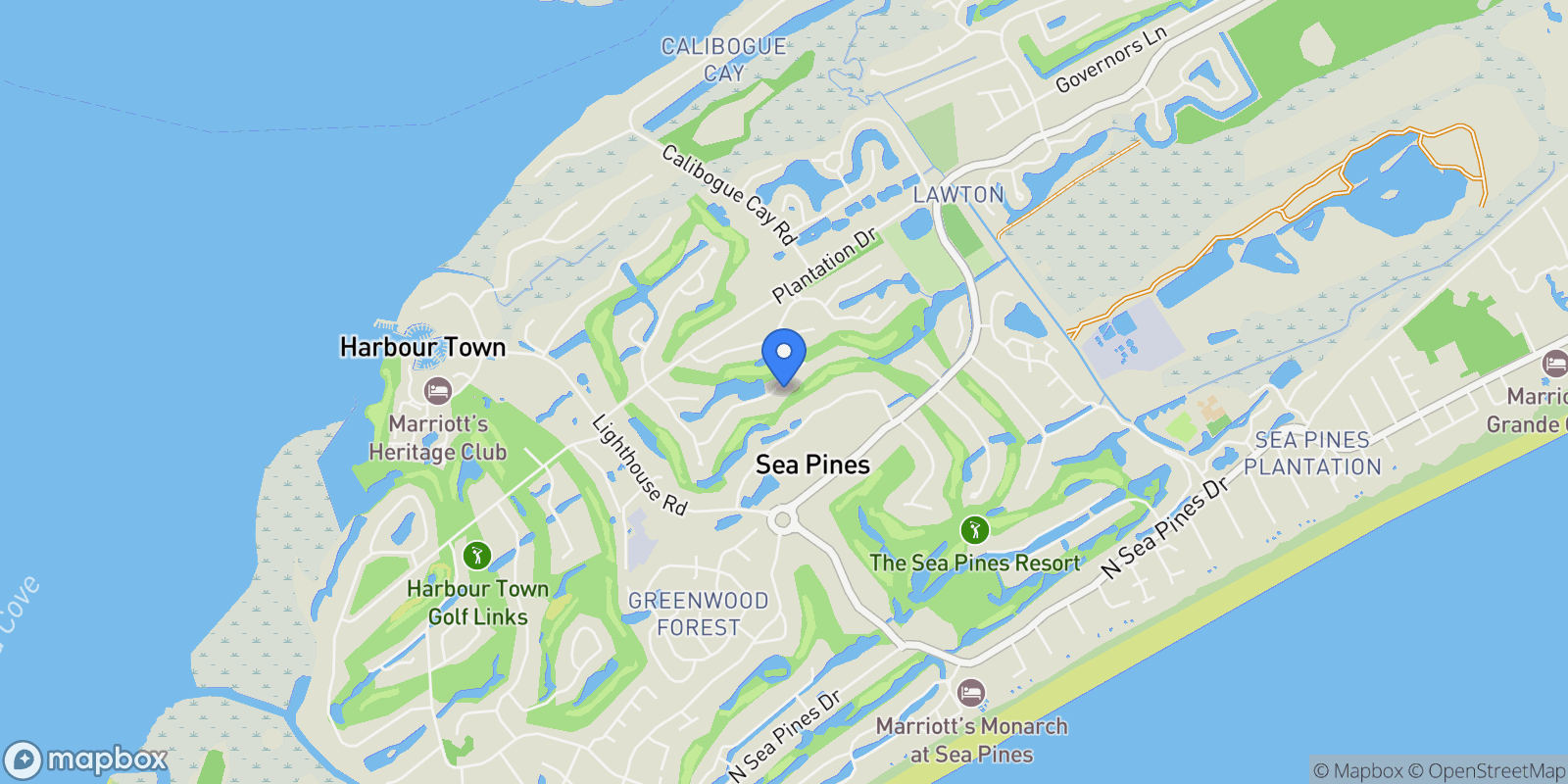 Map showing 24 Ridgewood Lane, Hilton Head Island, SC, 29928, USA, Hilton Head Island, South Carolina, United States.