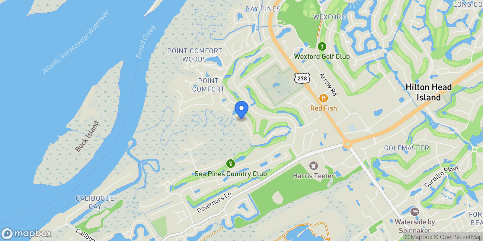 Map showing 20 Marshview Drive, Hilton Head Island, SC, 29928, USA, Hilton Head Island, South Carolina, United States.