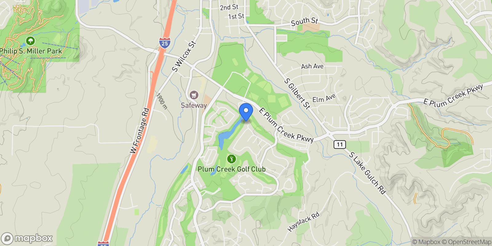Map showing 1259 Double Eagle Court, Castle Rock, CO 80104, Castle Rock, Colorado, United States.