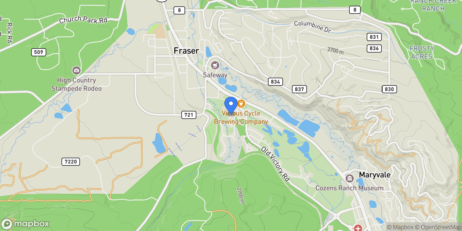 Map showing 96 Meadow Creek Lane #G304, Fraser, CO 80442, Winter Park, Colorado, United States.