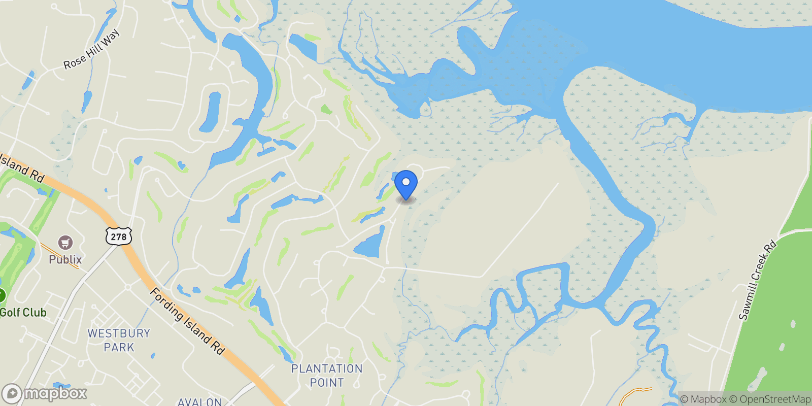 Map showing 77 Cumberland Drive, Bluffton, SC, 29910, USA, Bluffton, South Carolina, United States.