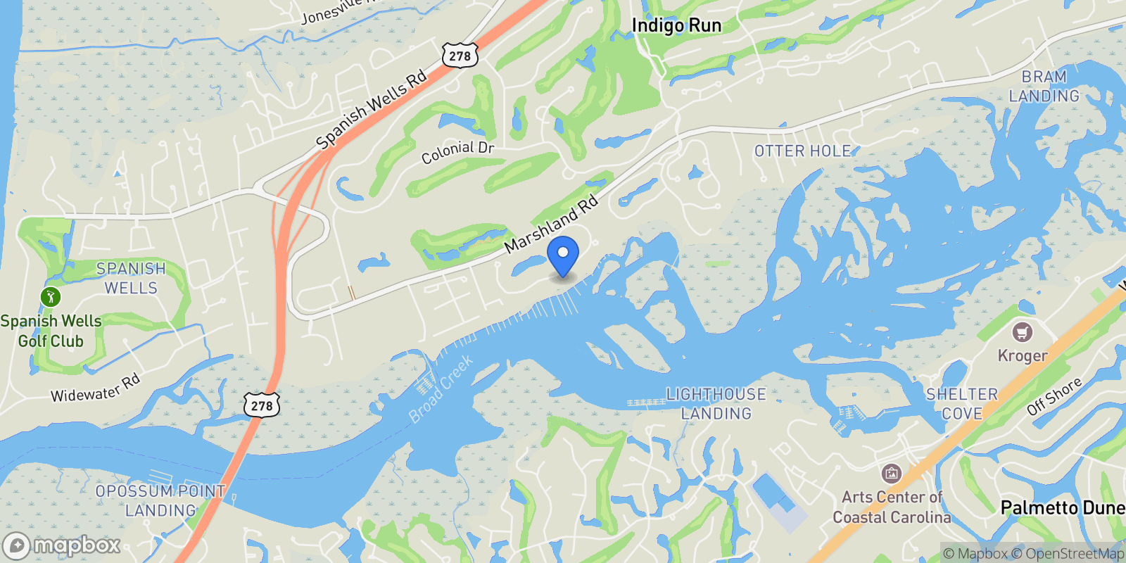Map showing 47 River Club Drive, Hilton Head Island, SC, 29926, USA, Hilton Head Island, South Carolina, United States.