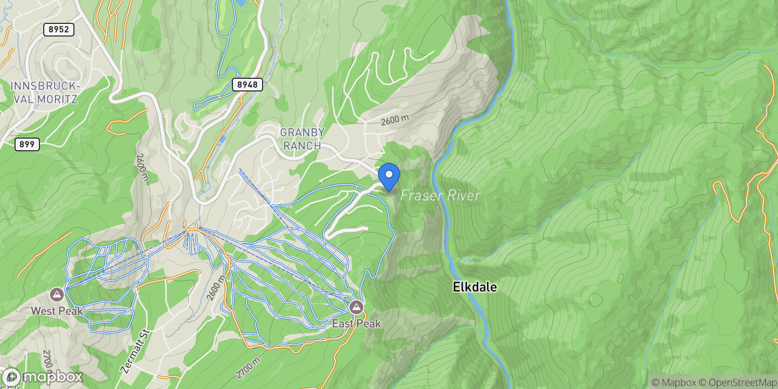Map showing 106 Saddle Mountain Camp Road, Granby, CO 80446, Granby, Colorado, United States.