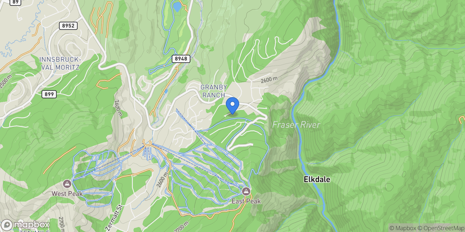 Map showing 740 Cirrus Way, Granby, CO 80446, Granby, Colorado, United States.