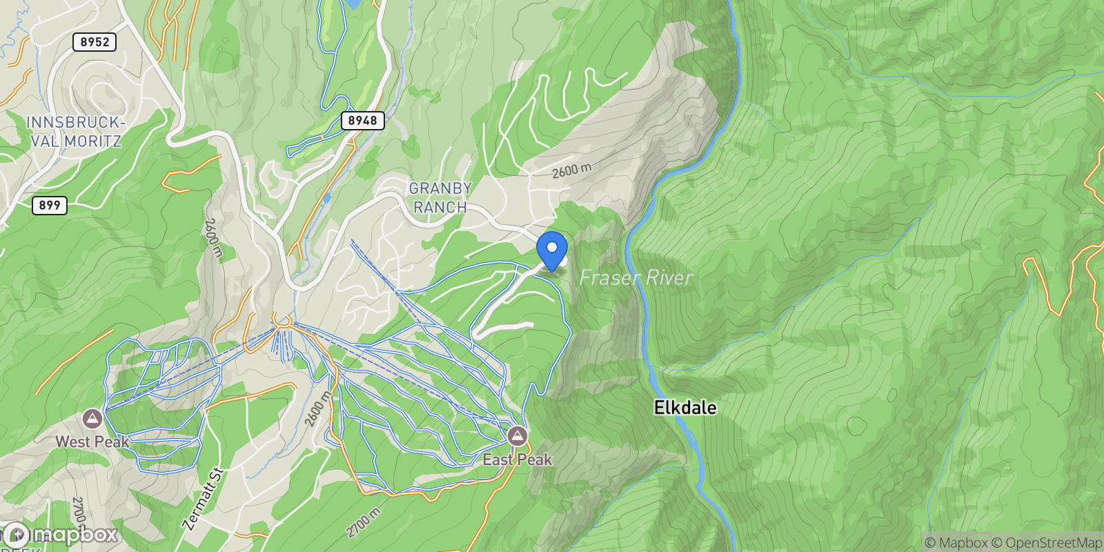 Map showing 106 Saddle Mountain Camp Road, Granby, CO 80446, Granby, Colorado, United States.