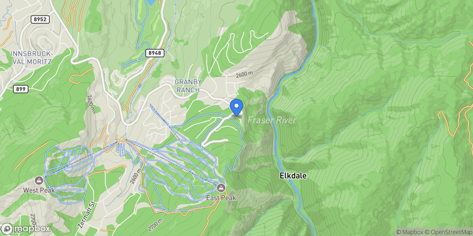 Map showing 102 Saddle Mountain Camp Road, Granby, CO 80446, Granby, Colorado, United States.