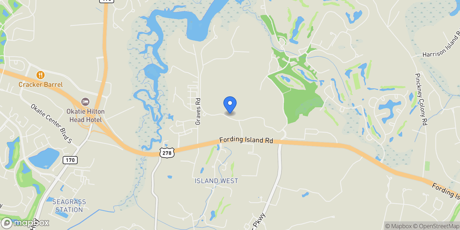 Map showing 50 Lancaster Boulevard, Okatie, SC, 29909, USA, Bluffton, South Carolina, United States.