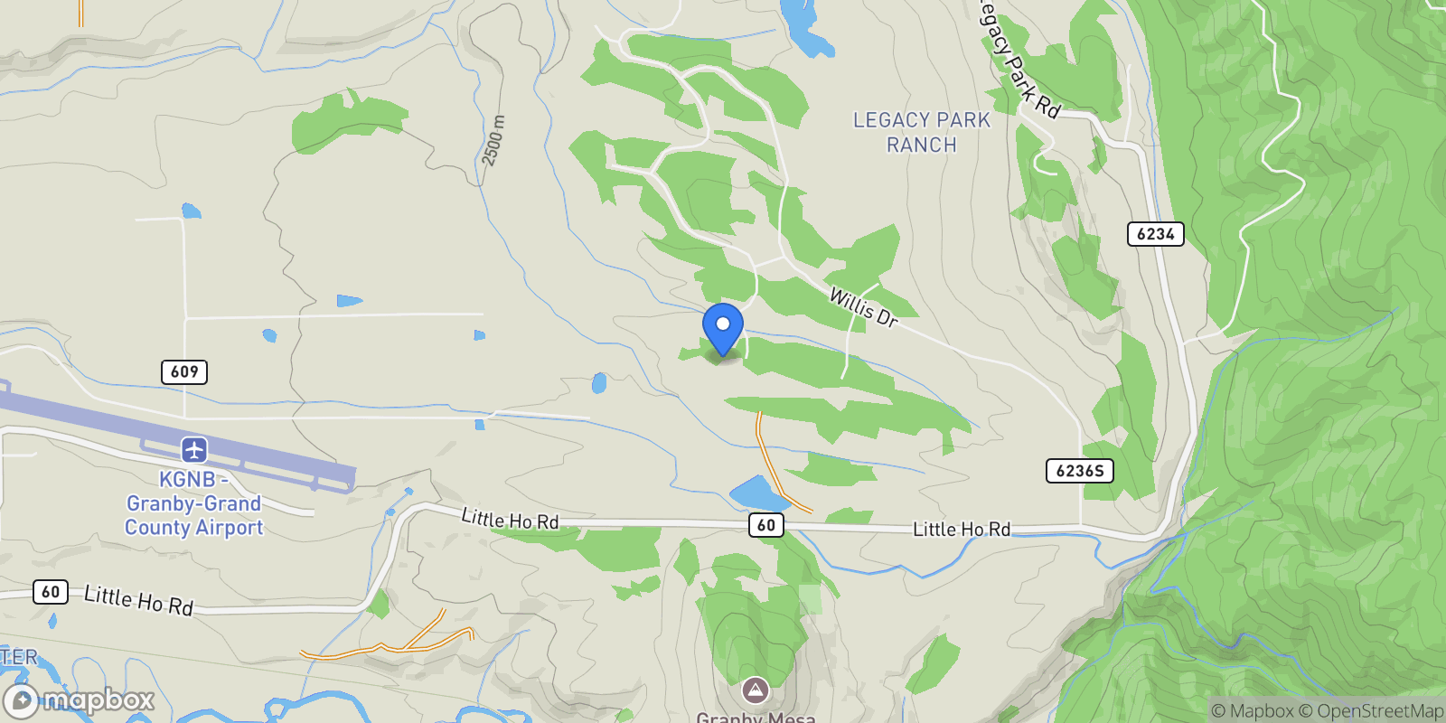 Map showing 584 GCR 6237, Granby, CO 80446, Granby, Colorado, United States.