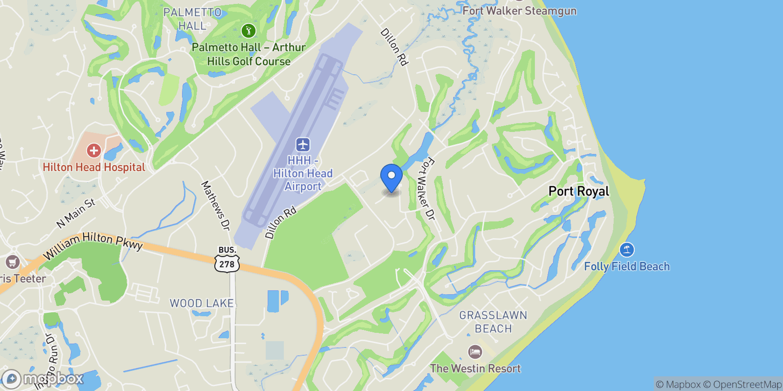Map showing 3 Claire Drive, Hilton Head Island, SC, 29928, USA, Hilton Head Island, South Carolina, United States.