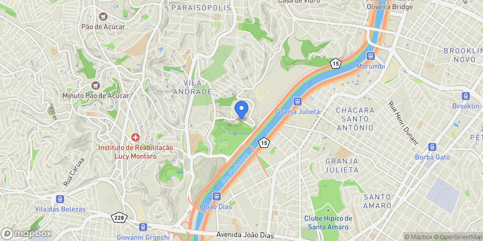 Map showing Rua Maria Antônia Ladalardo Panamby, São Paulo, SP 05704-130, São Paulo, State of São Paulo, Brazil.
