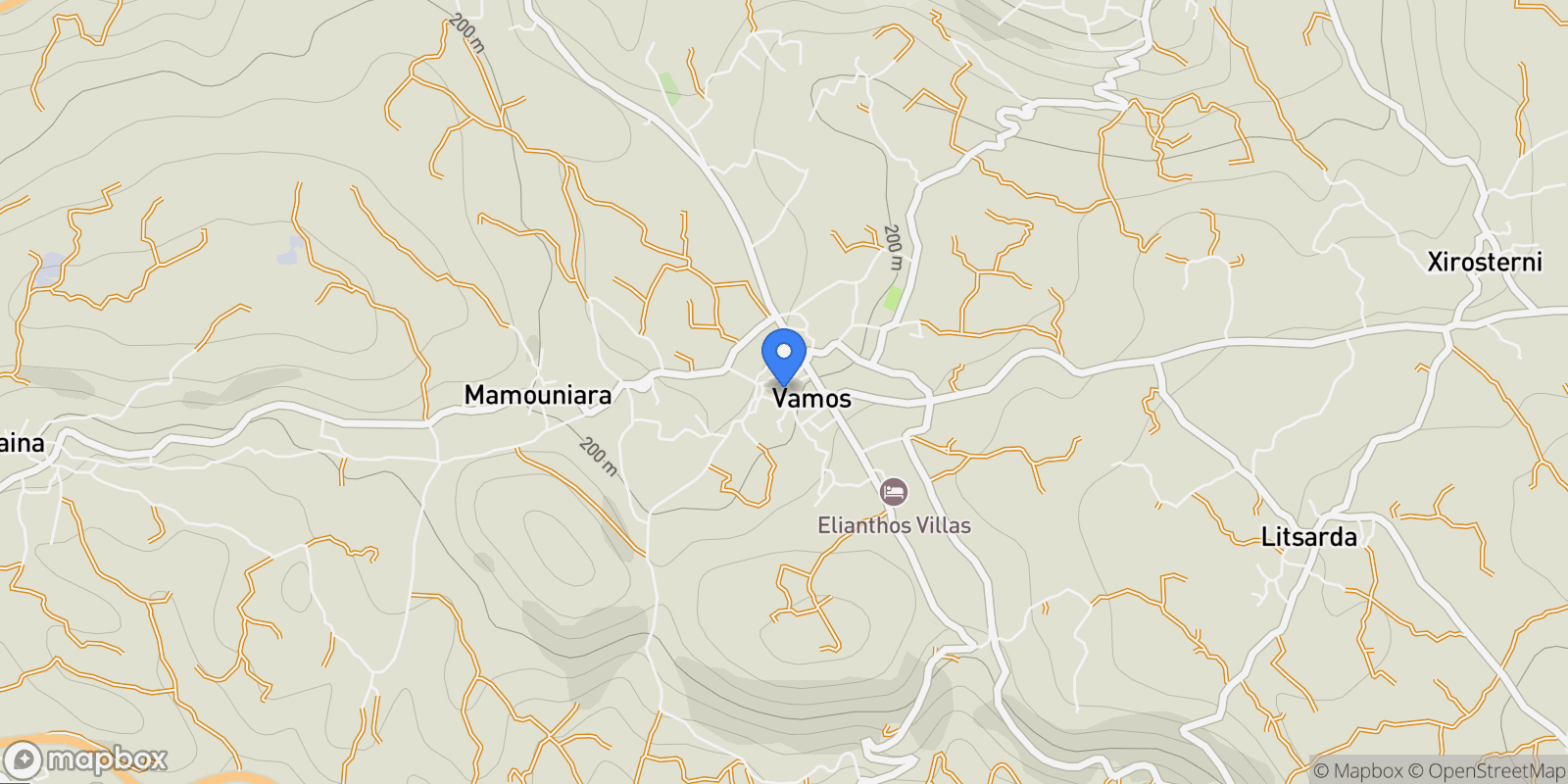 Map showing Vamos 730 08, Greece, Apokoronas, Greece.