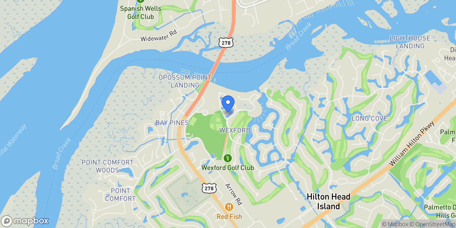 Map showing 6 Berkshire Ct, Hilton Head Island, SC, 29928, USA, Hilton Head Island, South Carolina, United States.