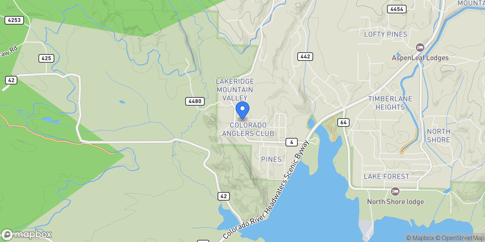 Map showing 84 County Road 4035, Grand Lake, CO 80447, Grand Lake, Colorado, United States.
