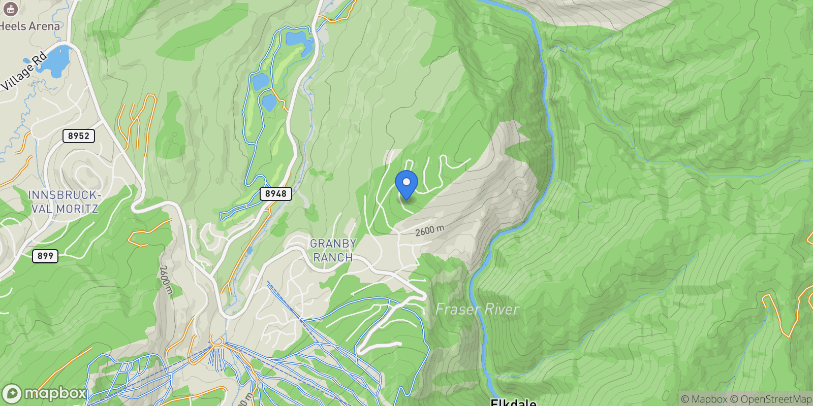 Map showing 740 Pawnee Lane, Granby, CO 80446, Granby, Colorado, United States.