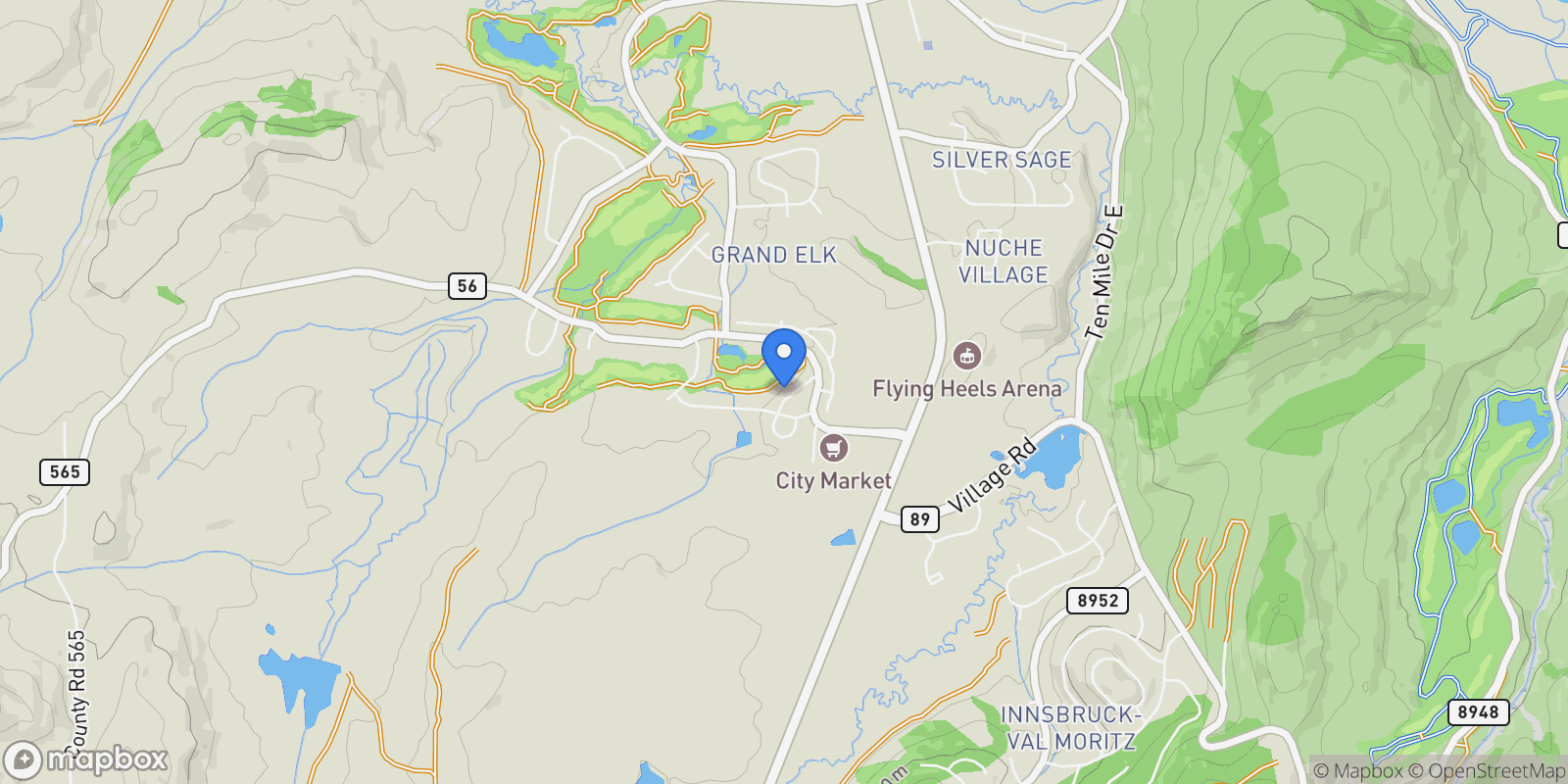 Map showing 180 Buckhorn Circle, Granby, CO 80446, Granby, Colorado, United States.