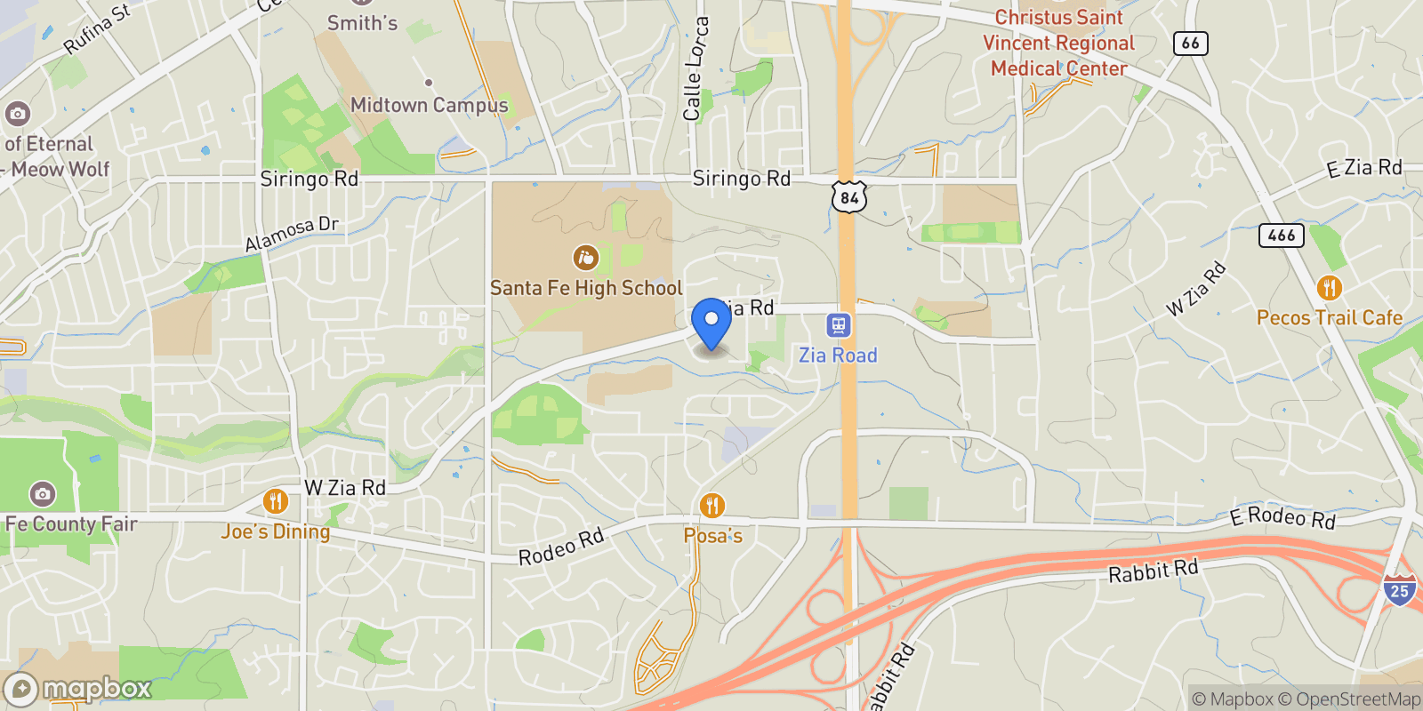 Map showing 2211 Portavela Street , Santa Fe, NM 87505, Santa Fe, New Mexico, United States.