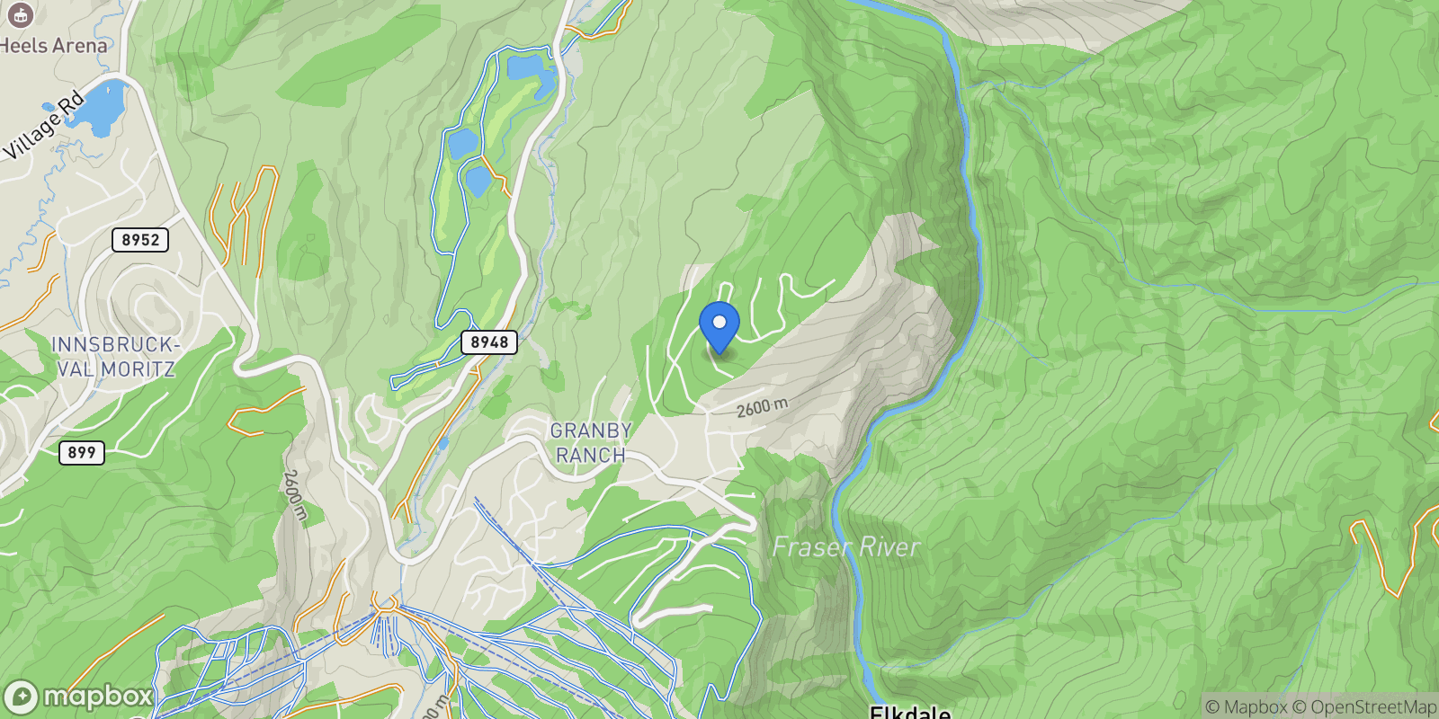 Map showing 740 Pawnee Lane, Granby, CO 80446, Granby, Colorado, United States.