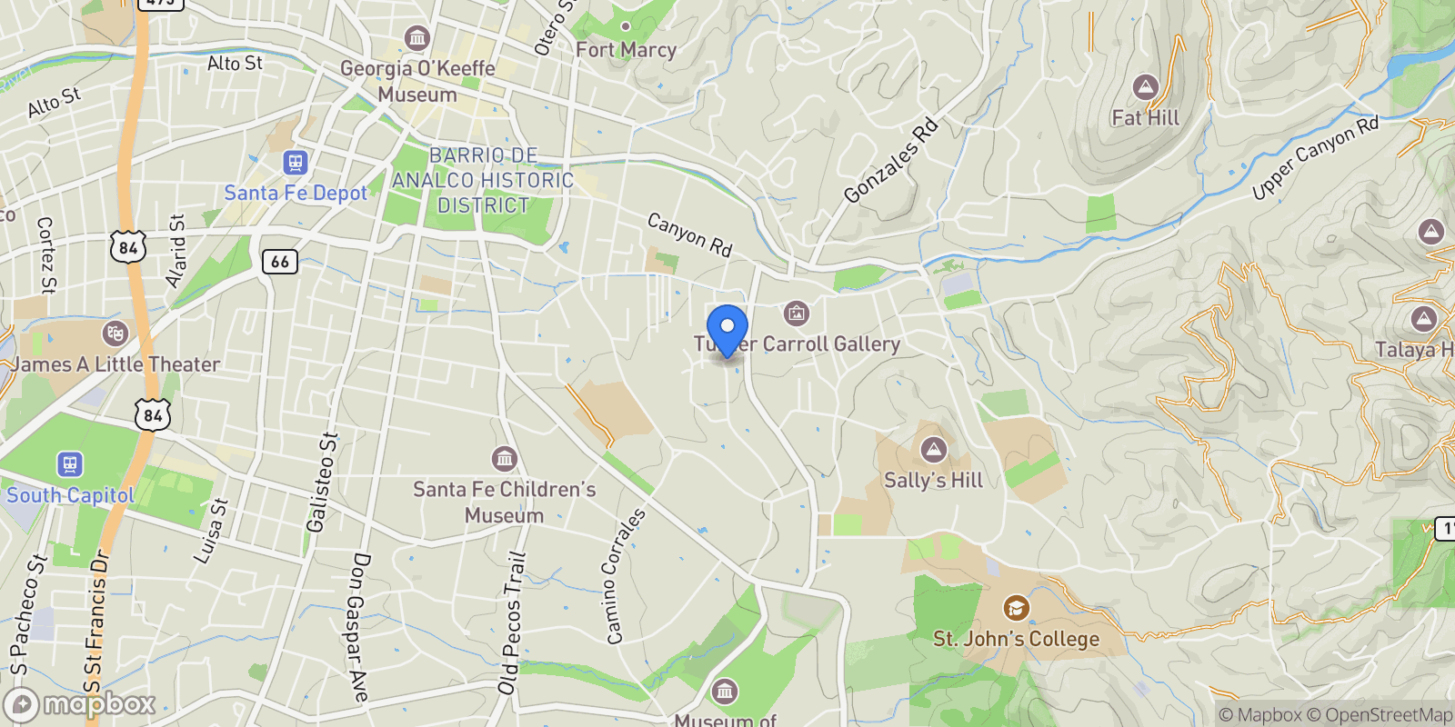 Map showing 830 El Caminito , Santa Fe, NM 87505, Santa Fe, New Mexico, United States.