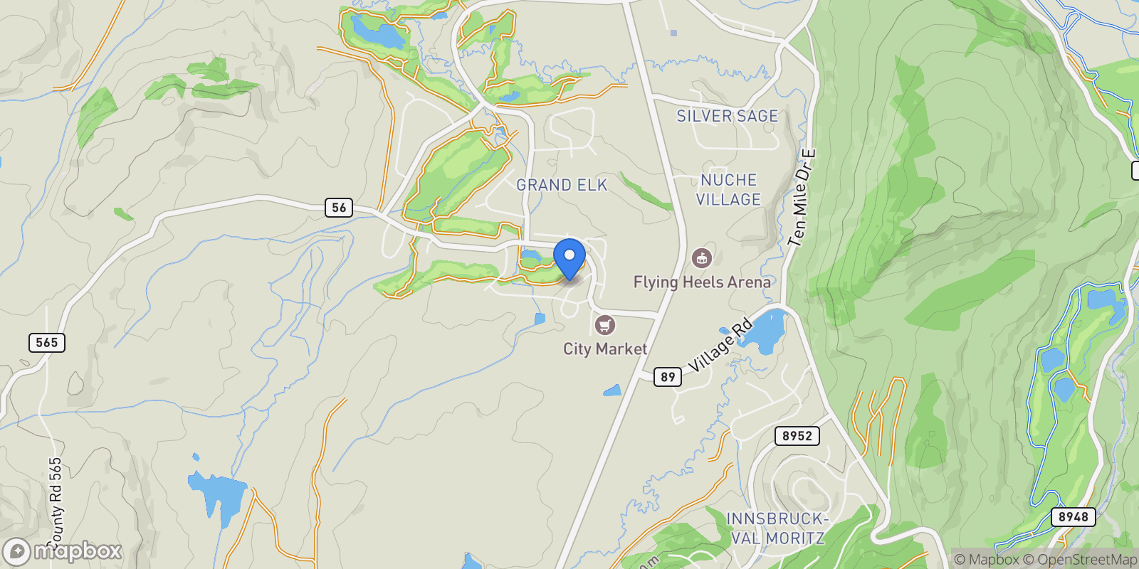 Map showing 180 Buckhorn Circle, Granby, CO 80446, Granby, Colorado, United States.