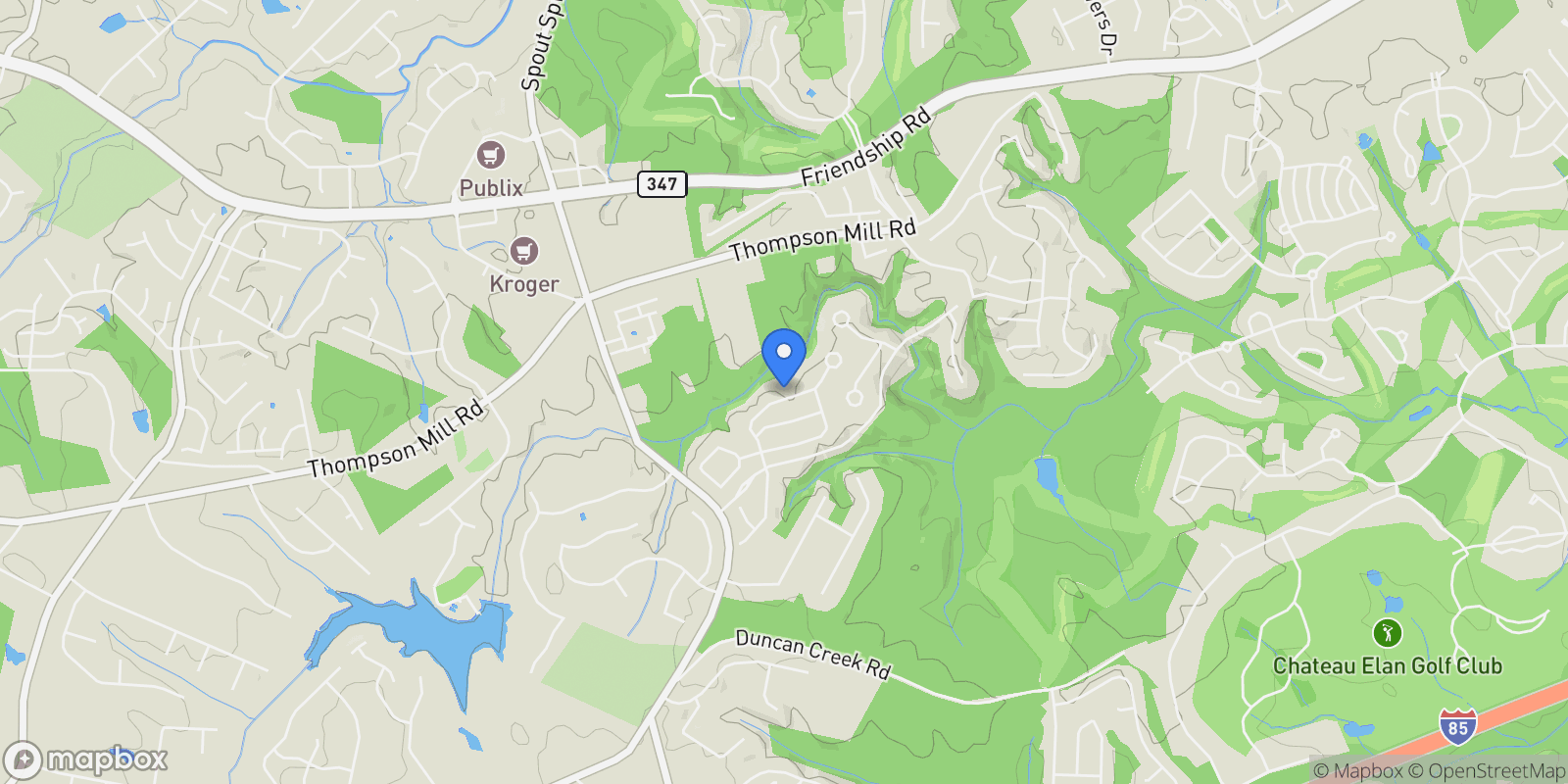Map showing Buford, Georgia, United States.