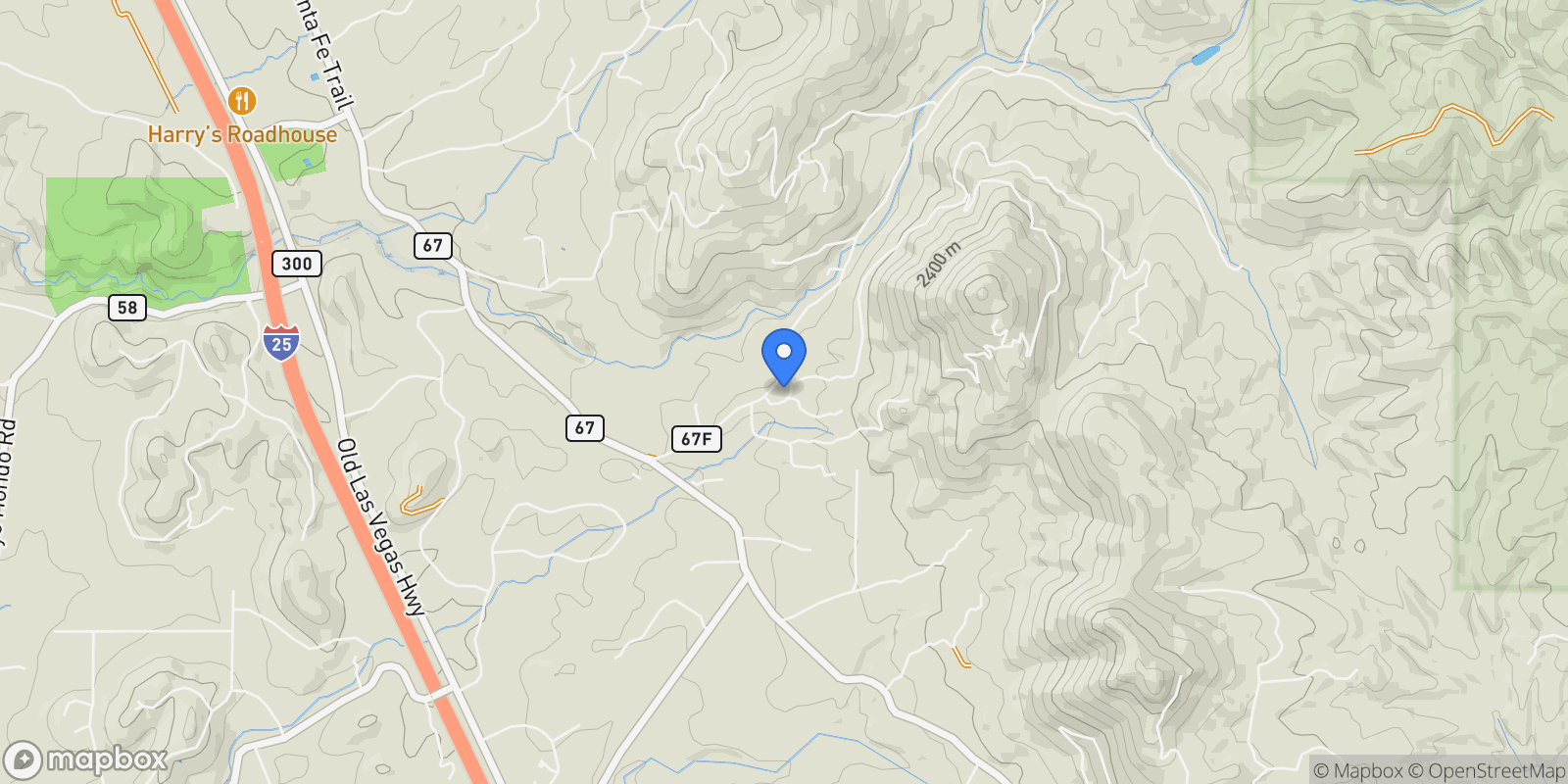 Map showing 6 Overlook Road , Santa Fe, NM 87505, Santa Fe, New Mexico, United States.